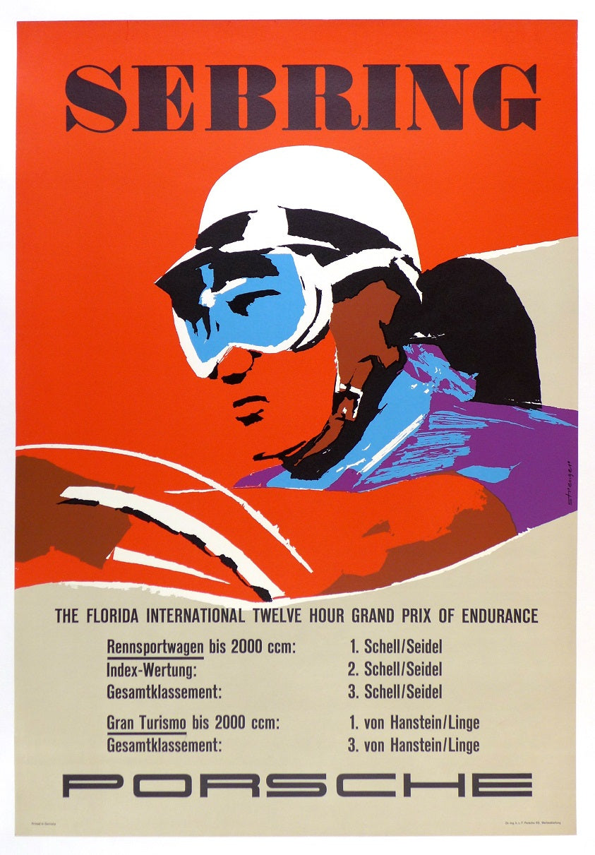 Porsche Sebring 1958 Poster