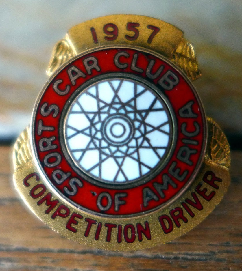 1957 Competition Driver SCCA lapel pin