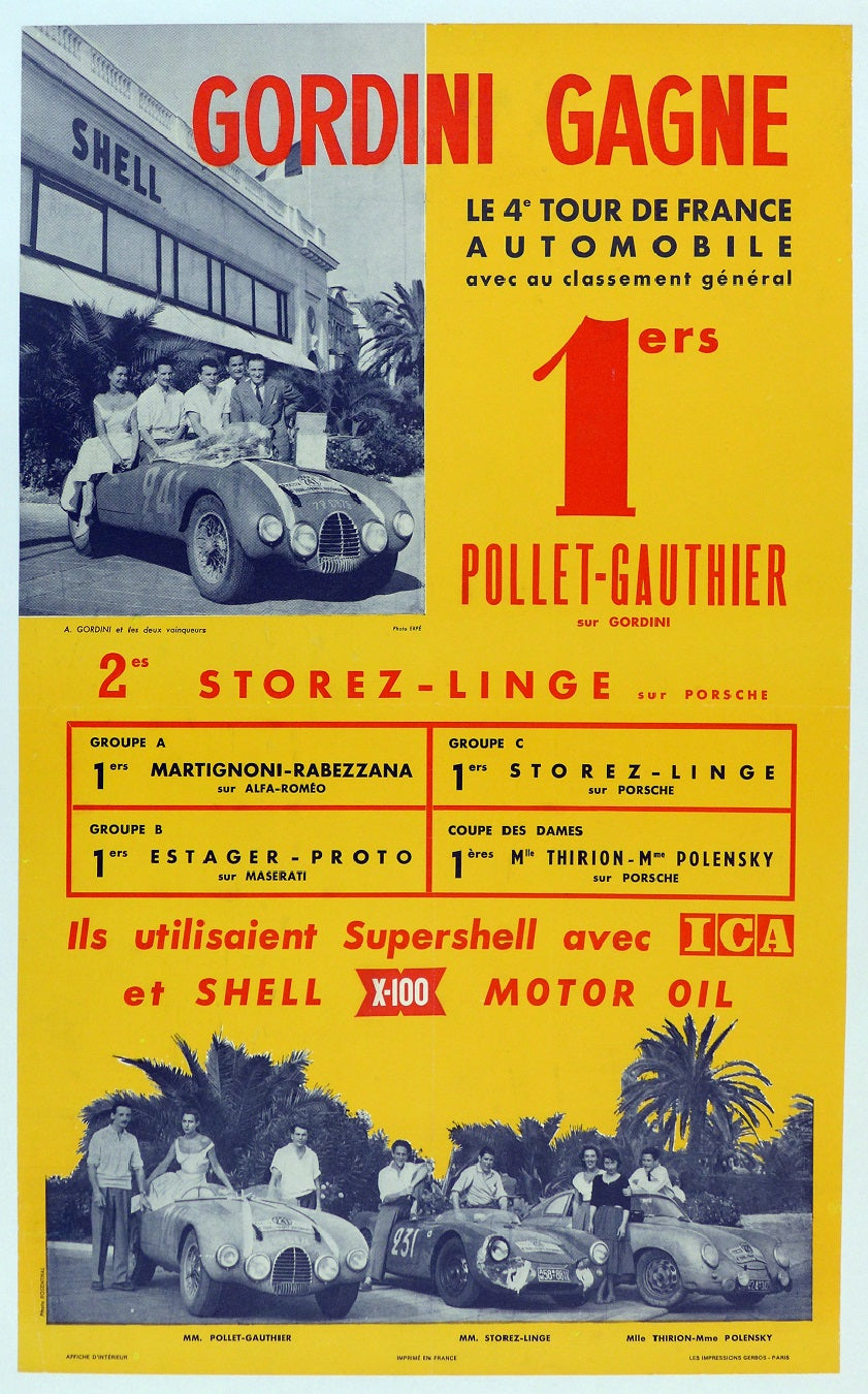 1954 Tour de France Shell Poster