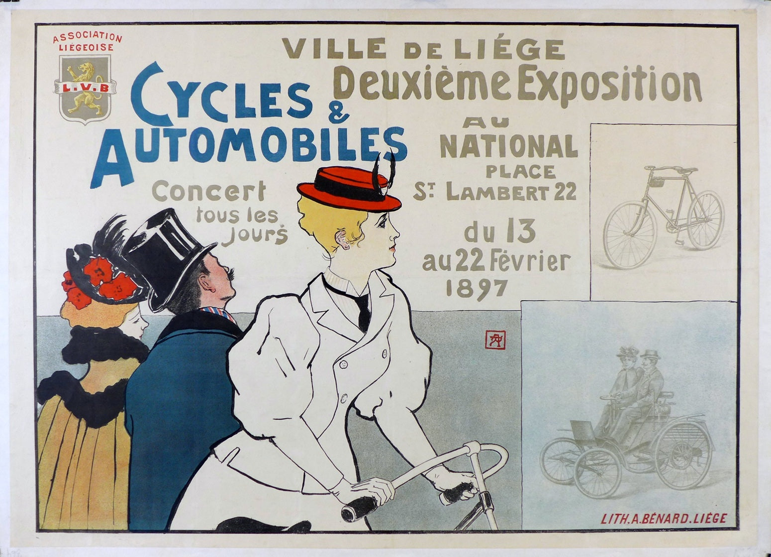 1897 Cycles & Automobiles Exposition Poster