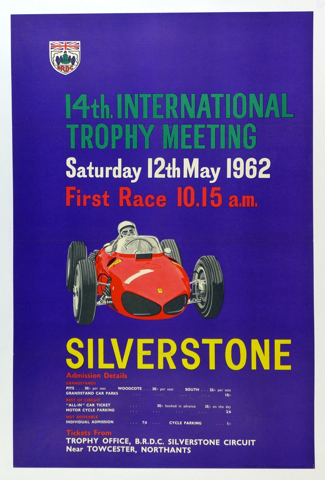 Silverstone 1962 International Trophy poster
