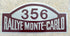 Rallye Monte Carlo 356 metal plaque