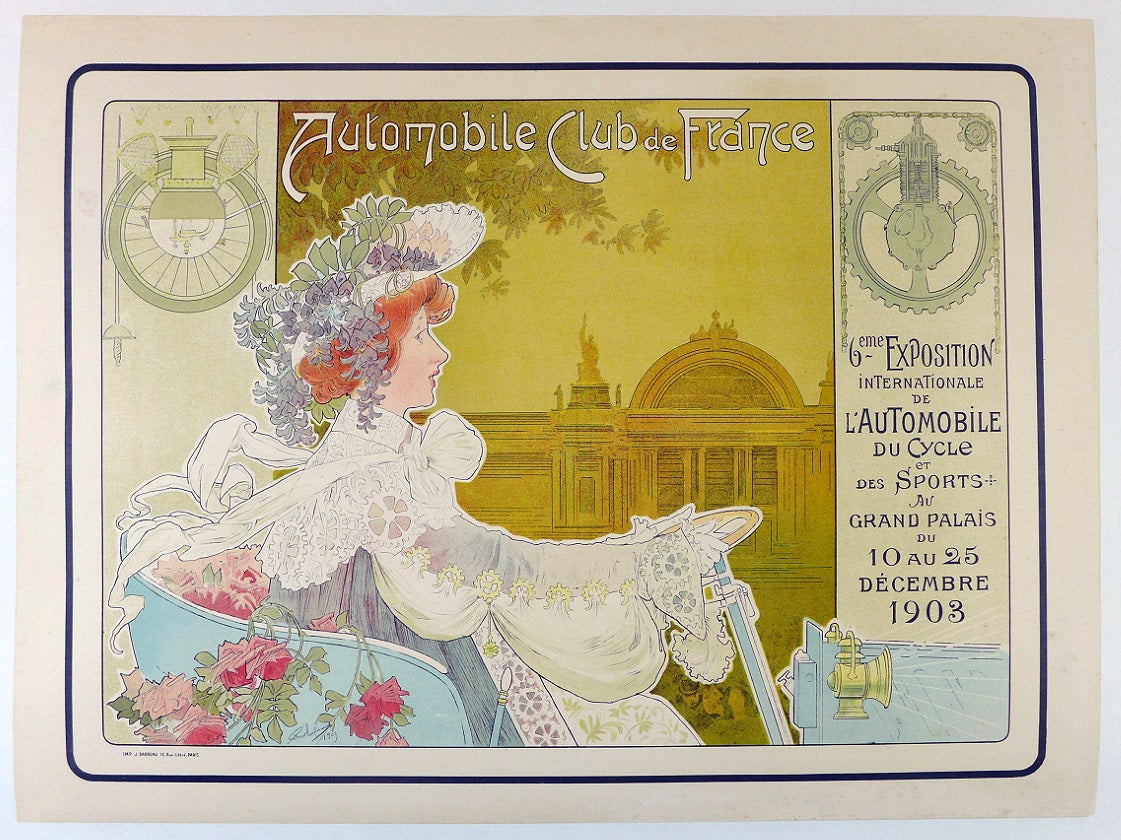 1903 Automobile Club de France Exhibition Poster