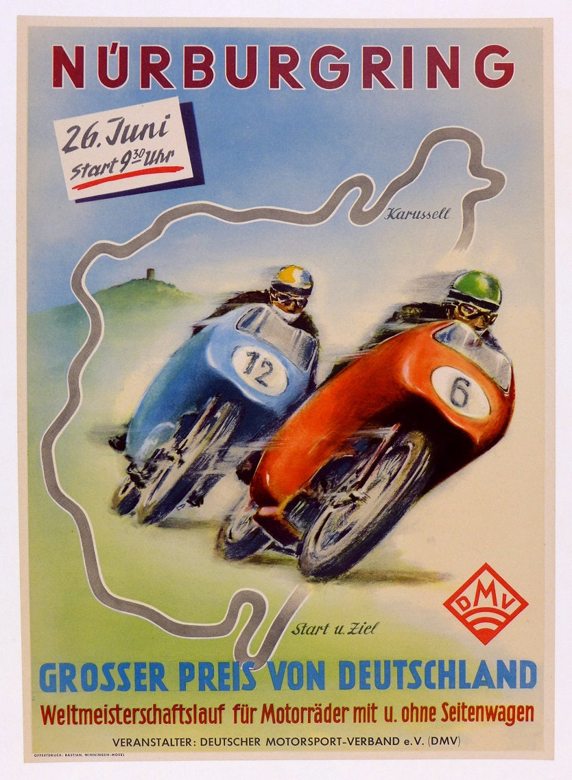 1955 Grosser Preis von Deutschland Poster