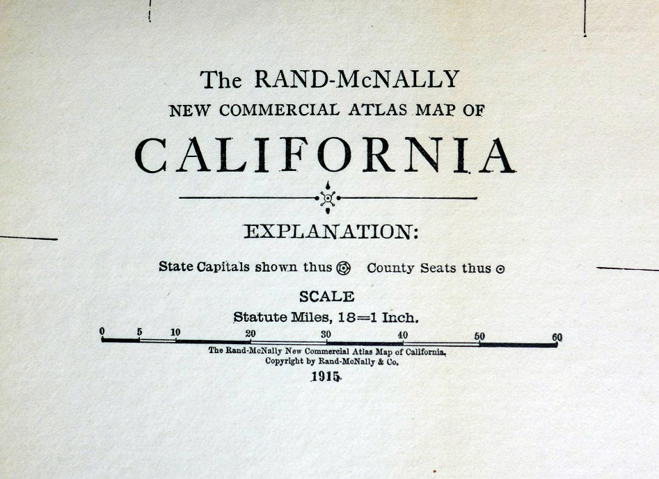 1915 California State Map Poster