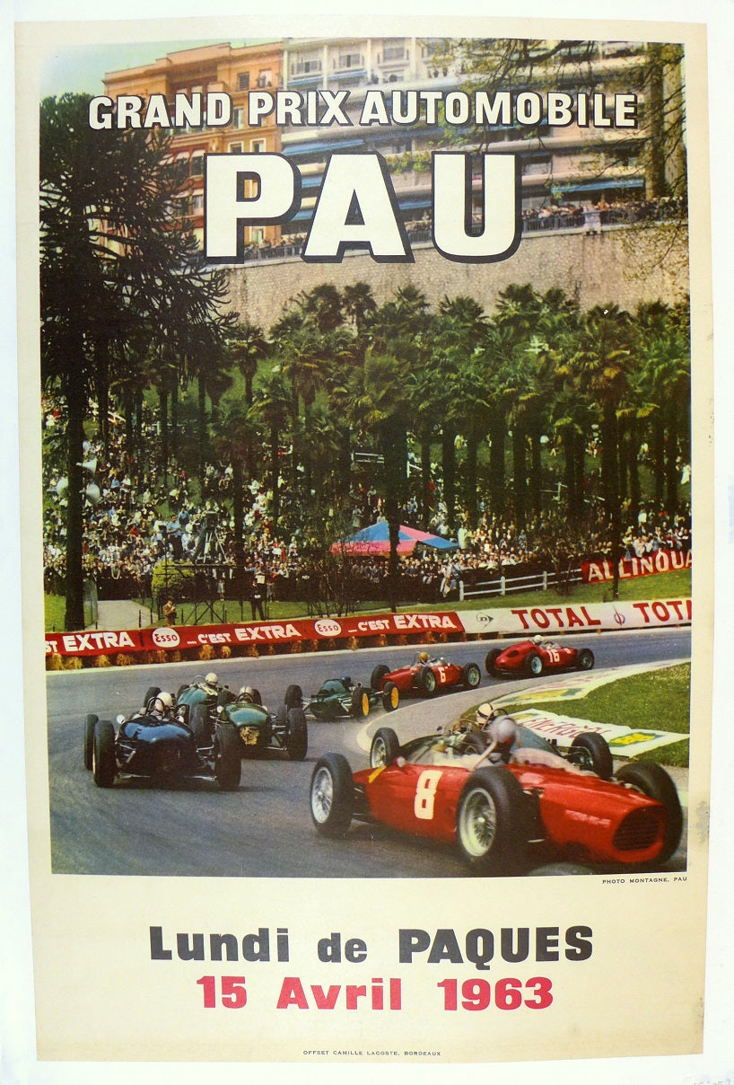 Grand Prix Pau 1963 Poster Vintage Auto Posters