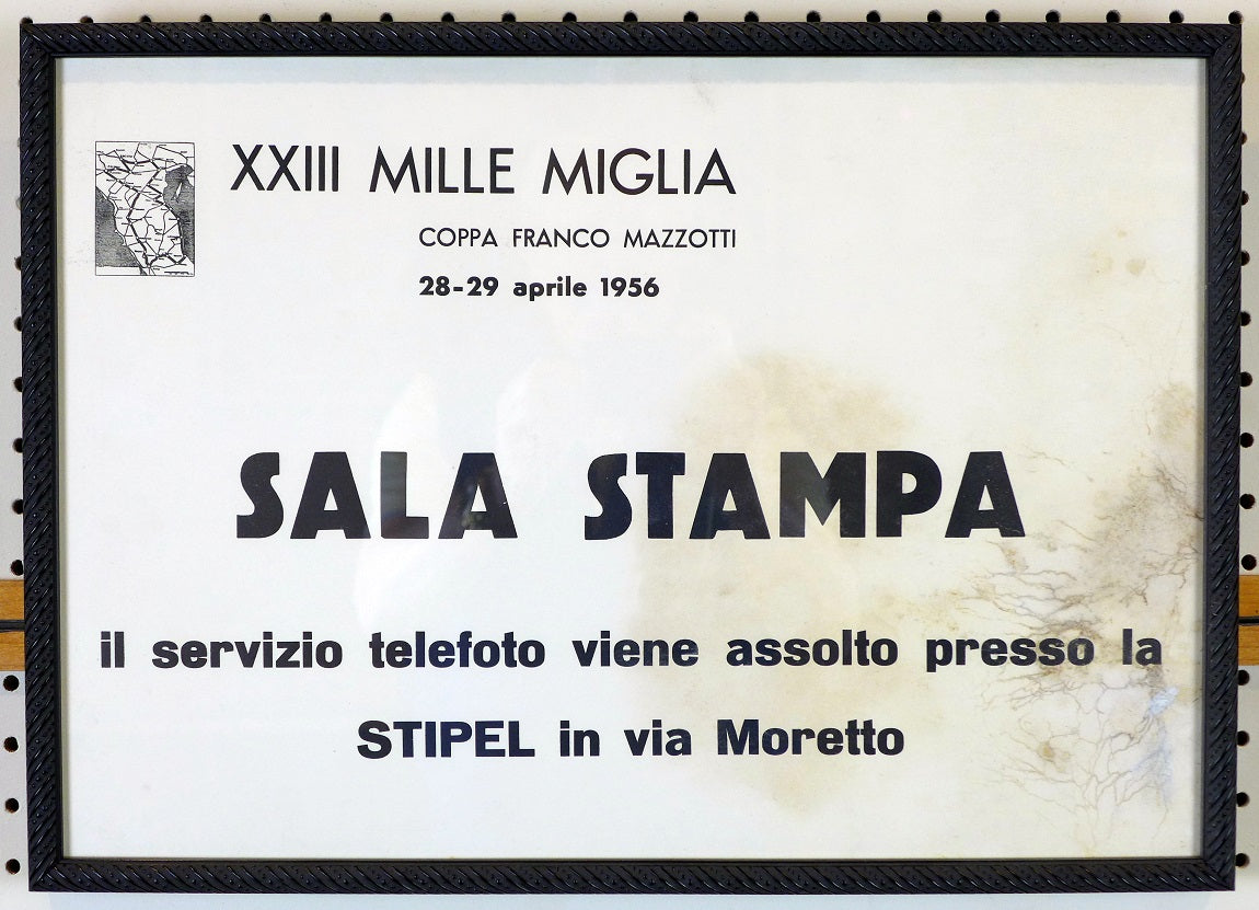 1956 Mille Miglia Press Office Poster