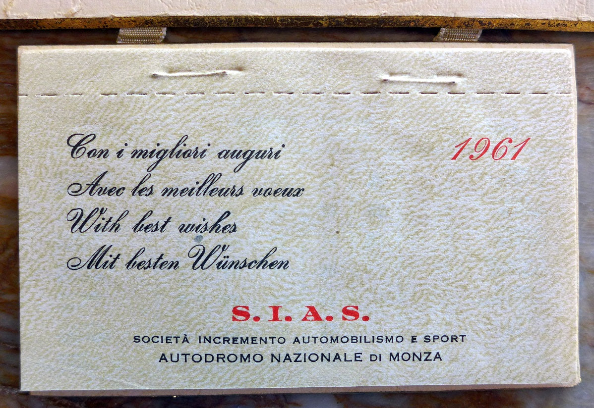 1961 Autodromo Monza Calendar