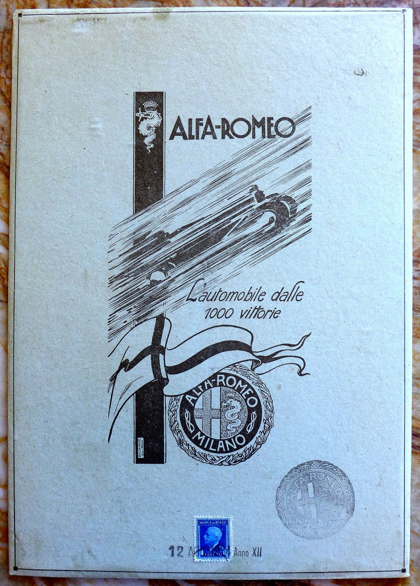 Alfa The Auto With 1000 Victories ~ 1934