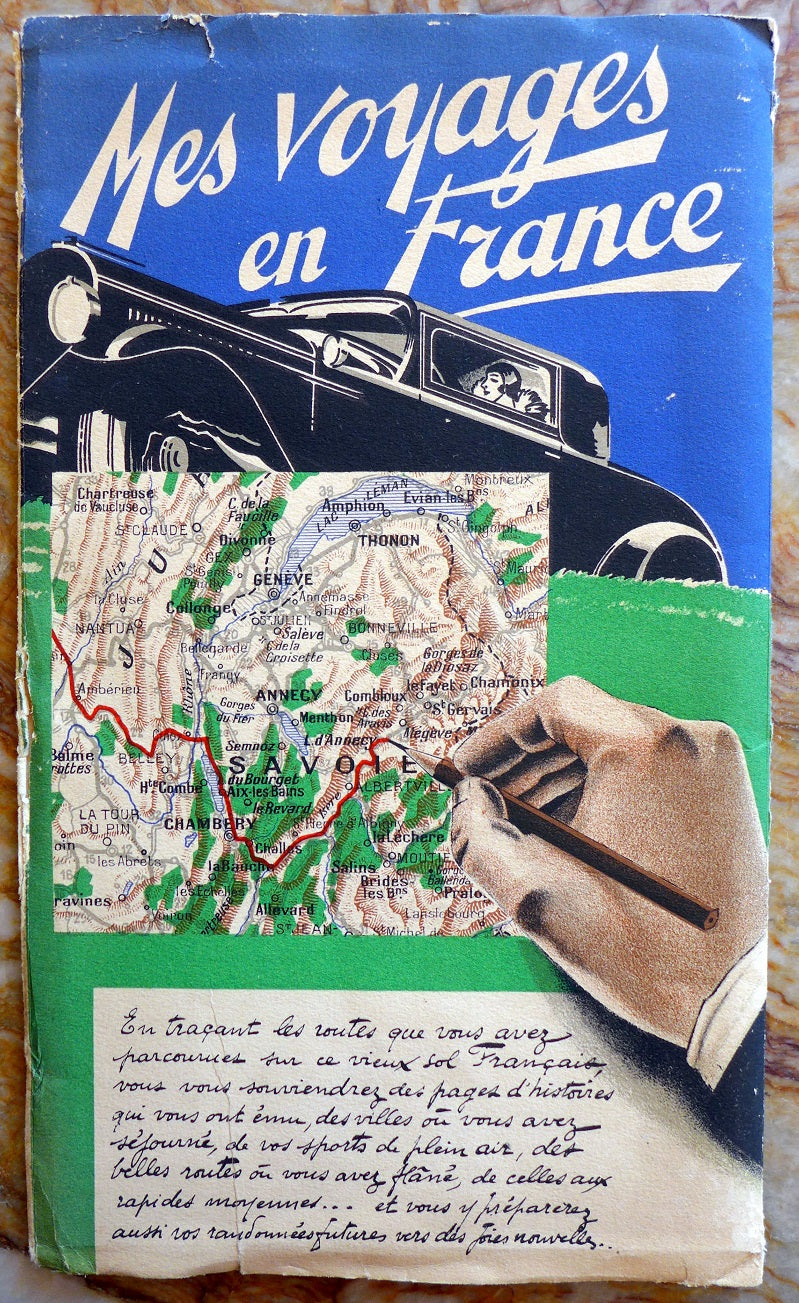 1934 Mes Voyages en France Map