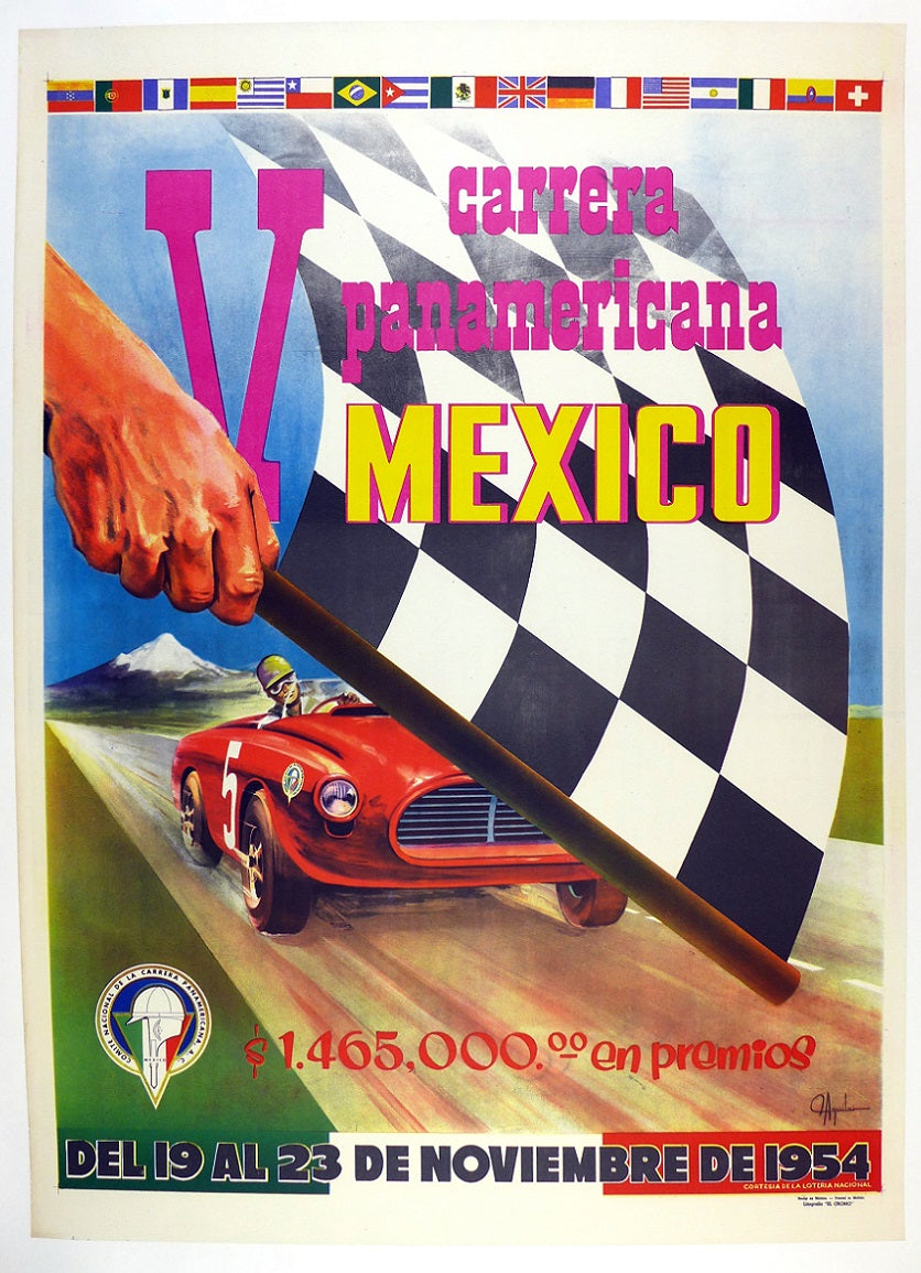 1954 V Carrera Panamericana Poster