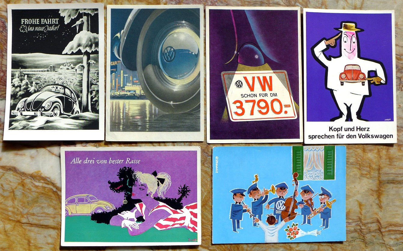 VW Beetle Factory Postcard Set of 7