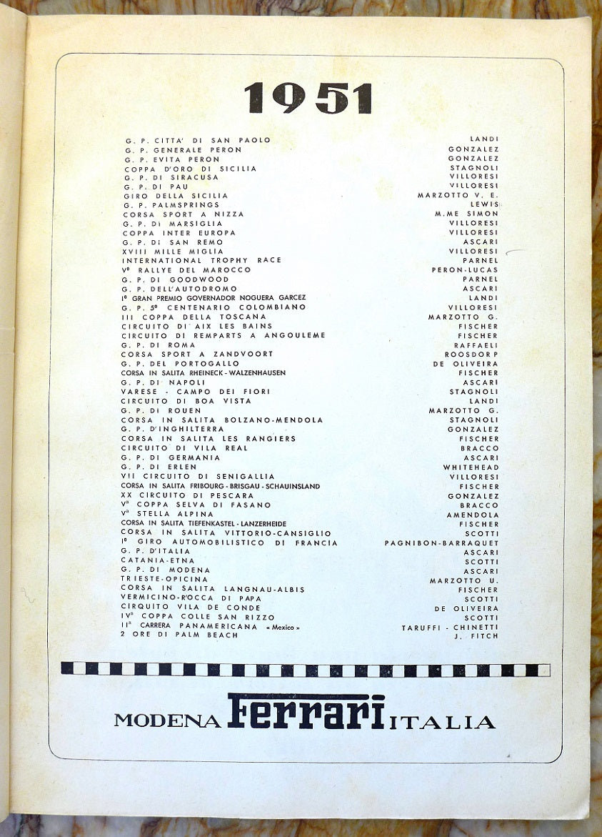 1951 Ferrari Yearbook