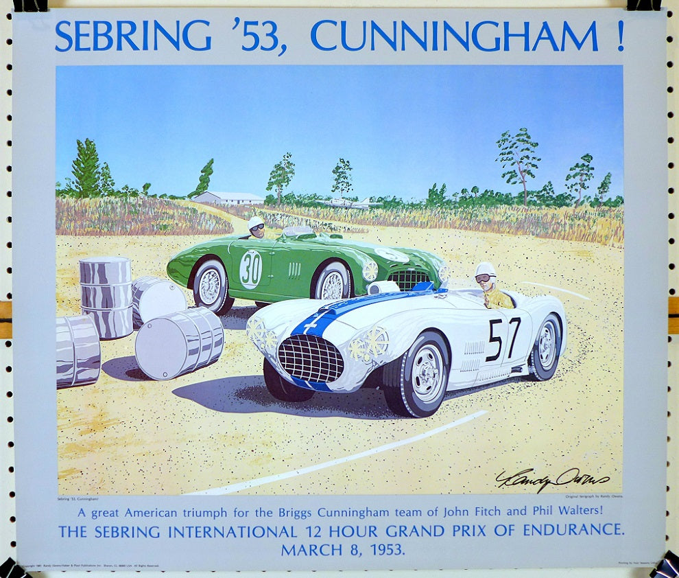 1953 Sebring Cunningham Poster