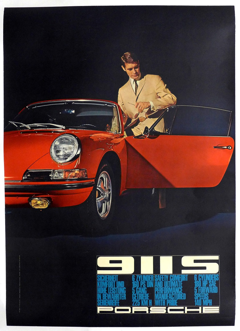 Porsche 911S Showroom Poster