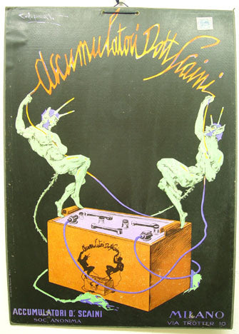 Accumulatori Dr. Scani Battery Window Card Poster