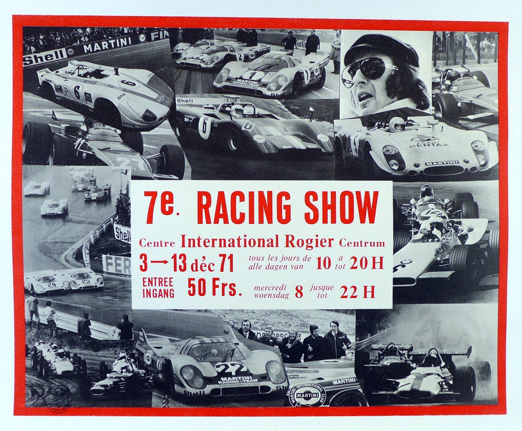 1971 Belgian Racing Car Show Poster