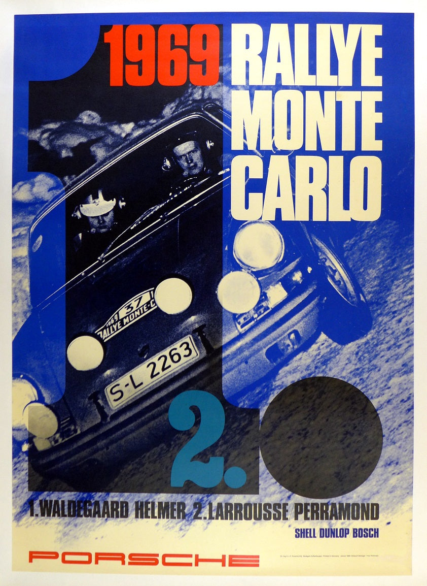 Porsche 1969 Rallye Monte Carlo Poster