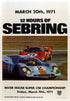 12 Hours Sebring 1971 Poster