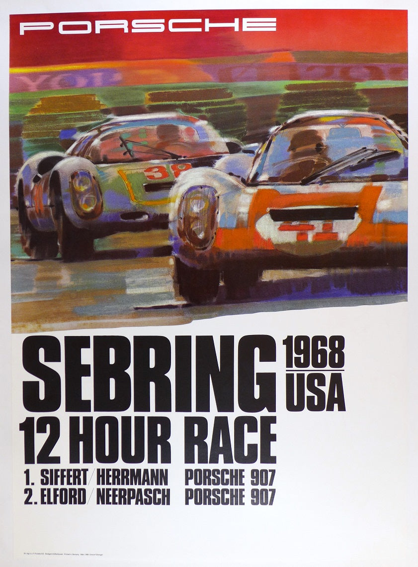 Sebring 1968 Porsche Poster