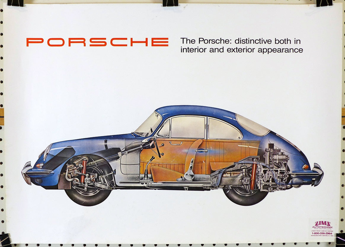 Porsche 356 Cut-a-Way Poster
