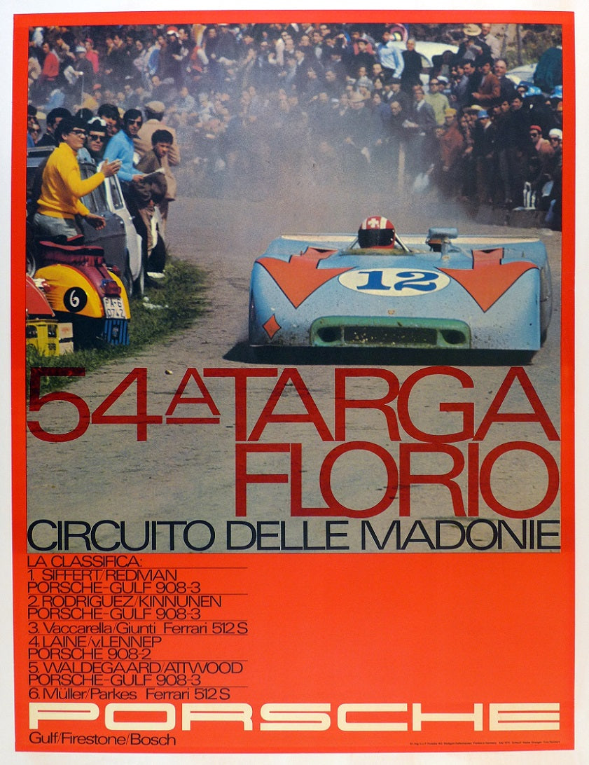 Targa Florio 1970 Porsche Poster