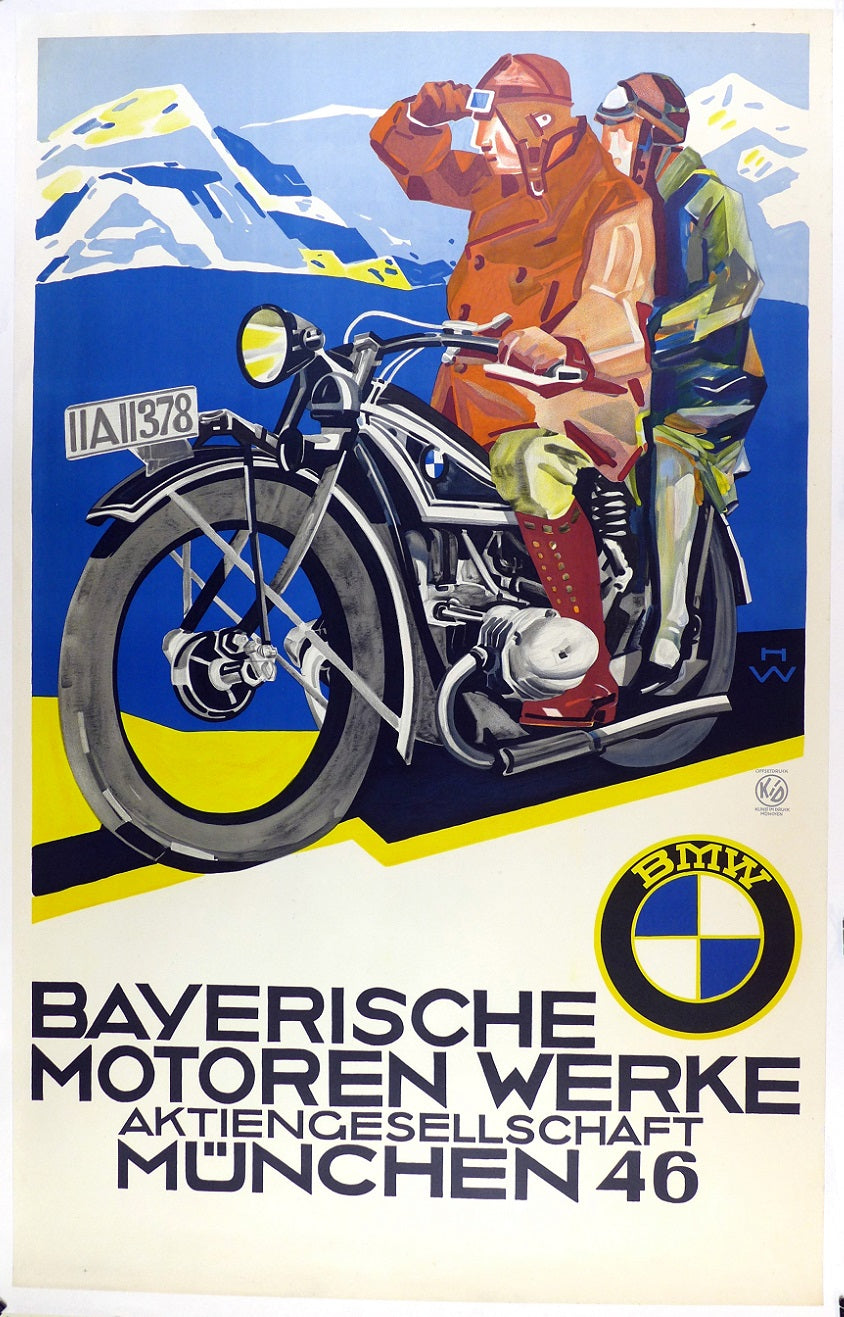 BMW Motorcycle Poster