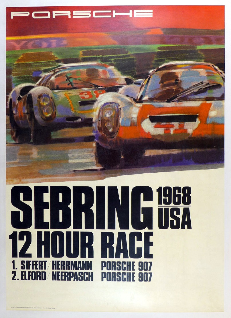 Sebring 1968 Porsche Poster