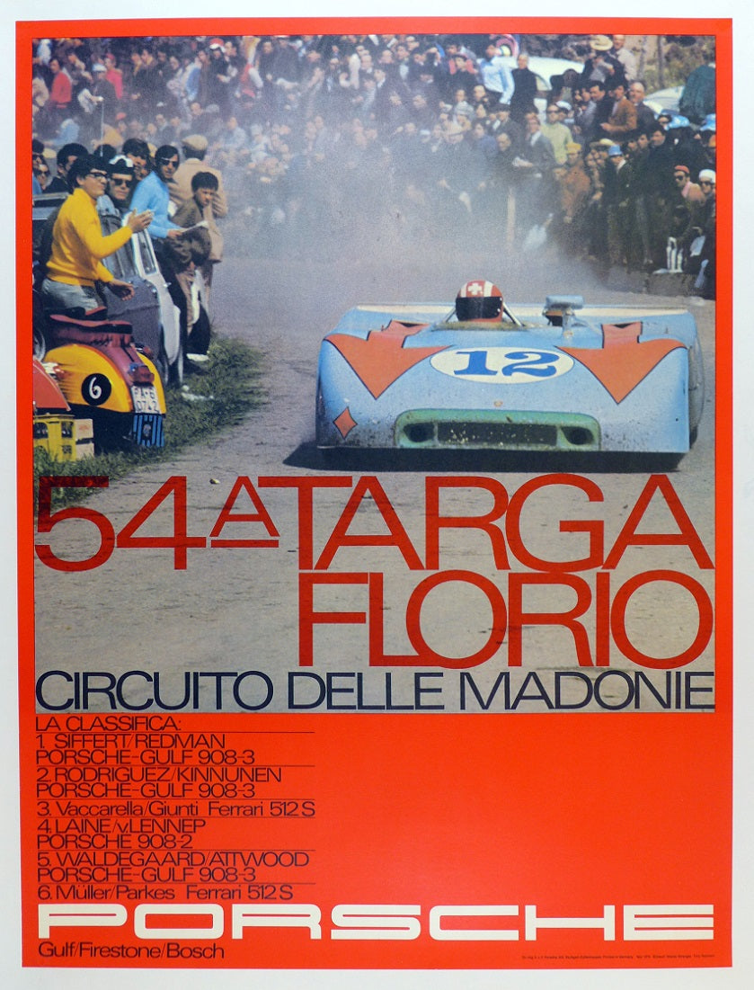 Targa Florio 1970 Porsche Poster