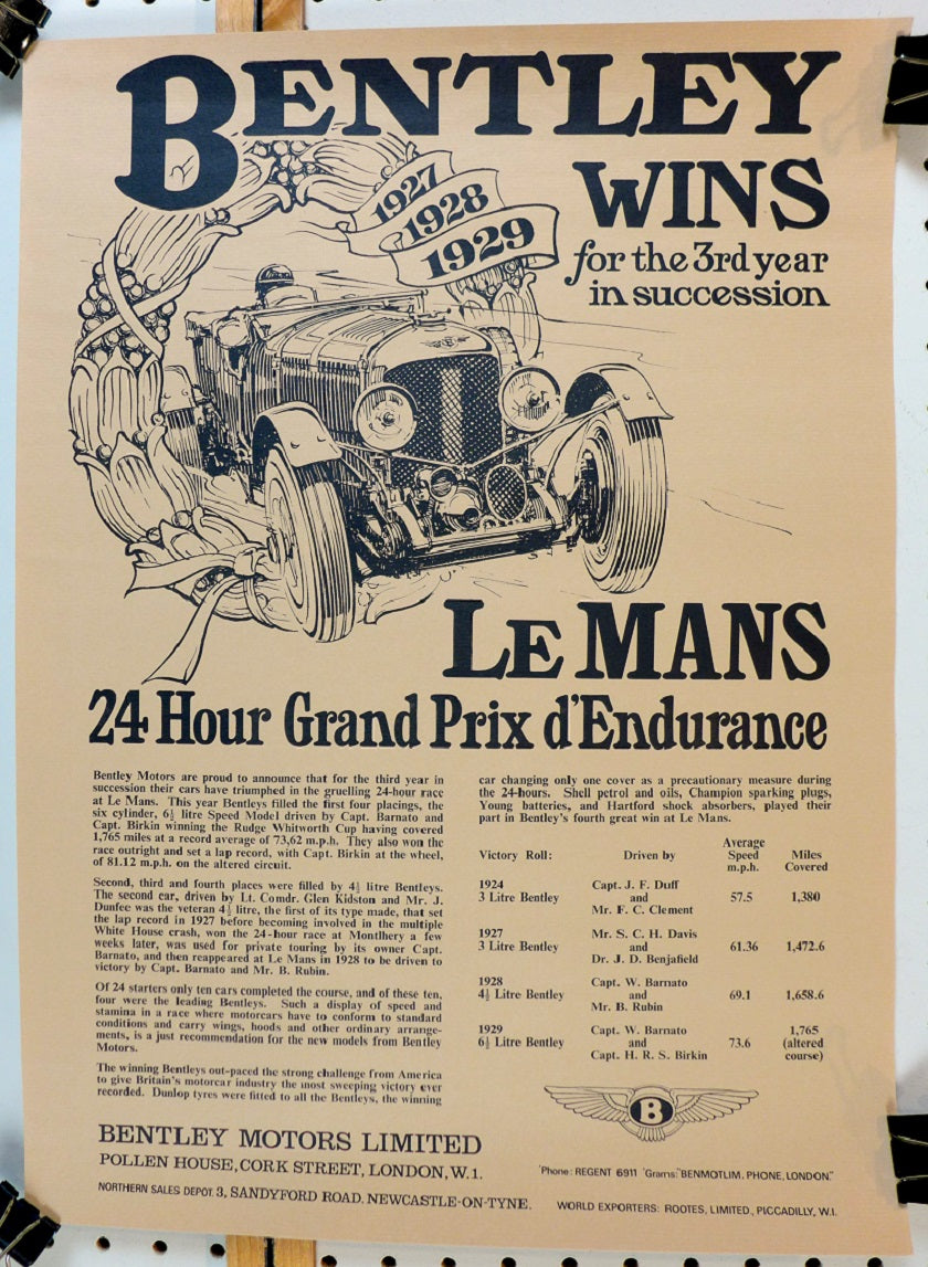 Bentley Wins Le Mans 1927/28/29