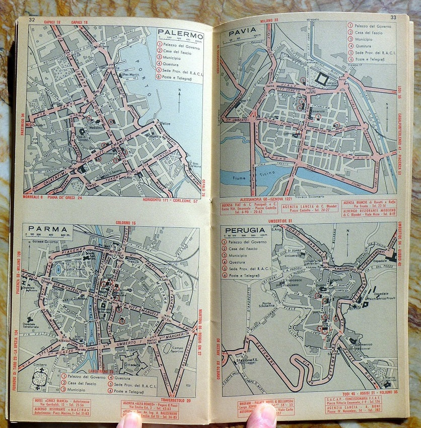 1937 Italian City Center map booklet