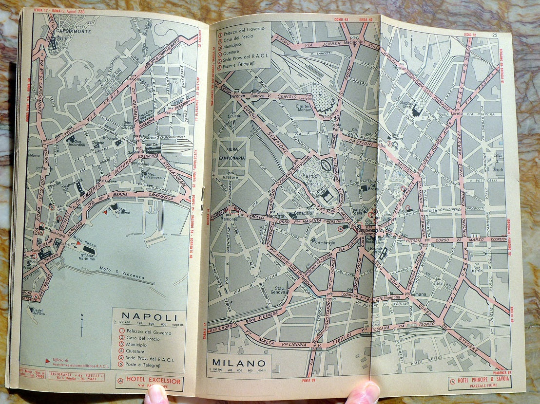 1937 Italian City Center map booklet