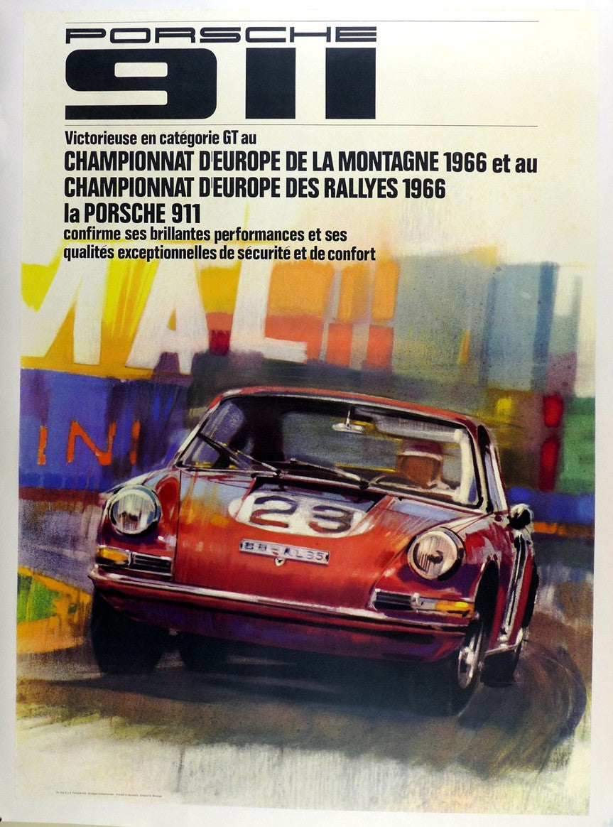 Porsche 911 Championship 1966 Poster - French