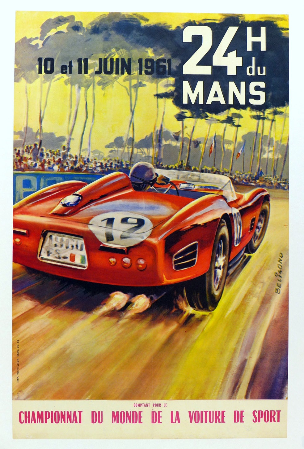 1961 Le Mans event poster