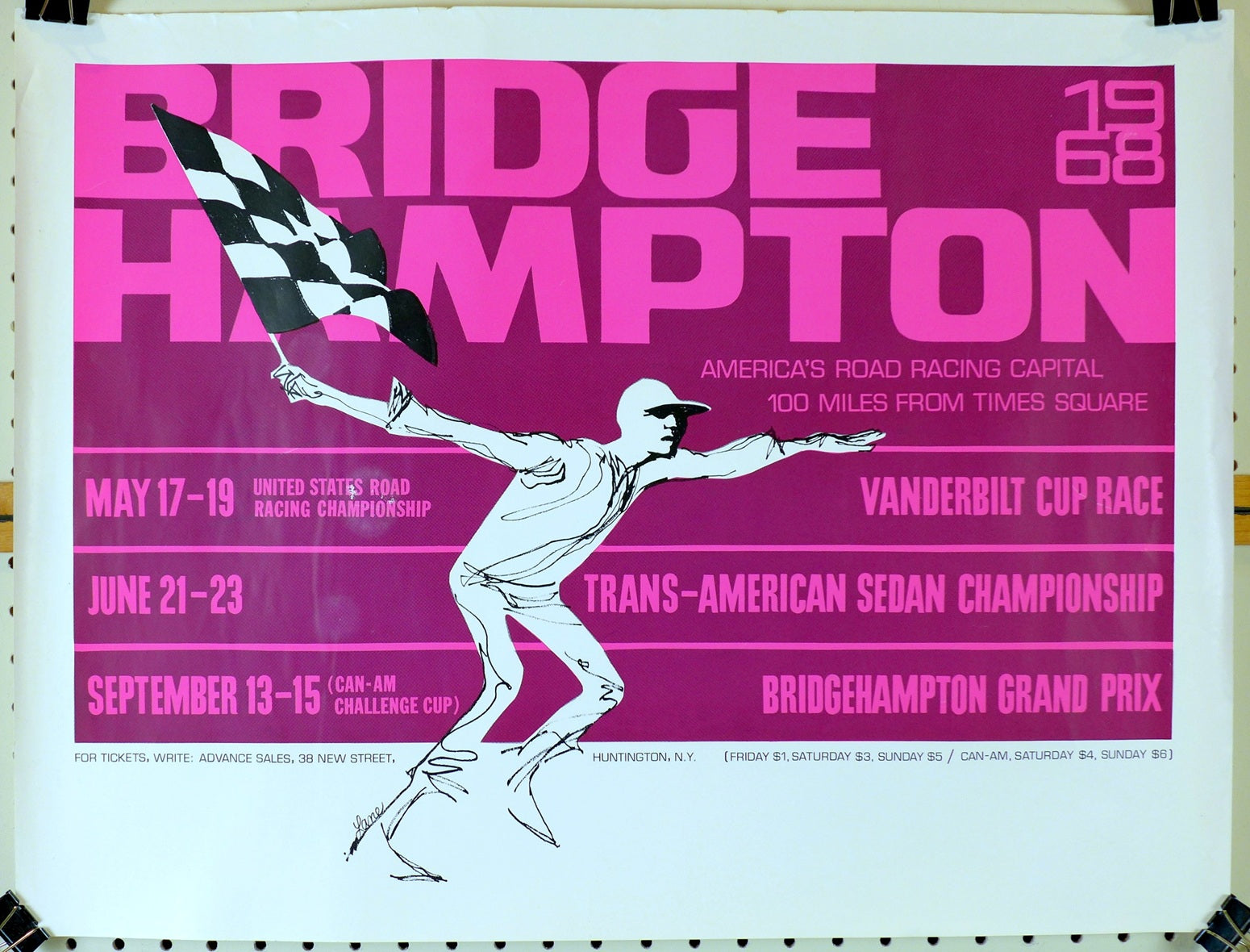 Bridgehampton 1968 Events poster