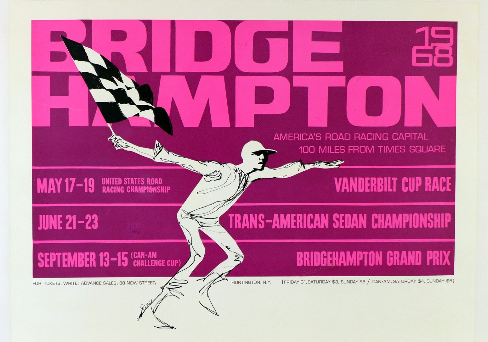 Bridgehampton 1968 Events poster