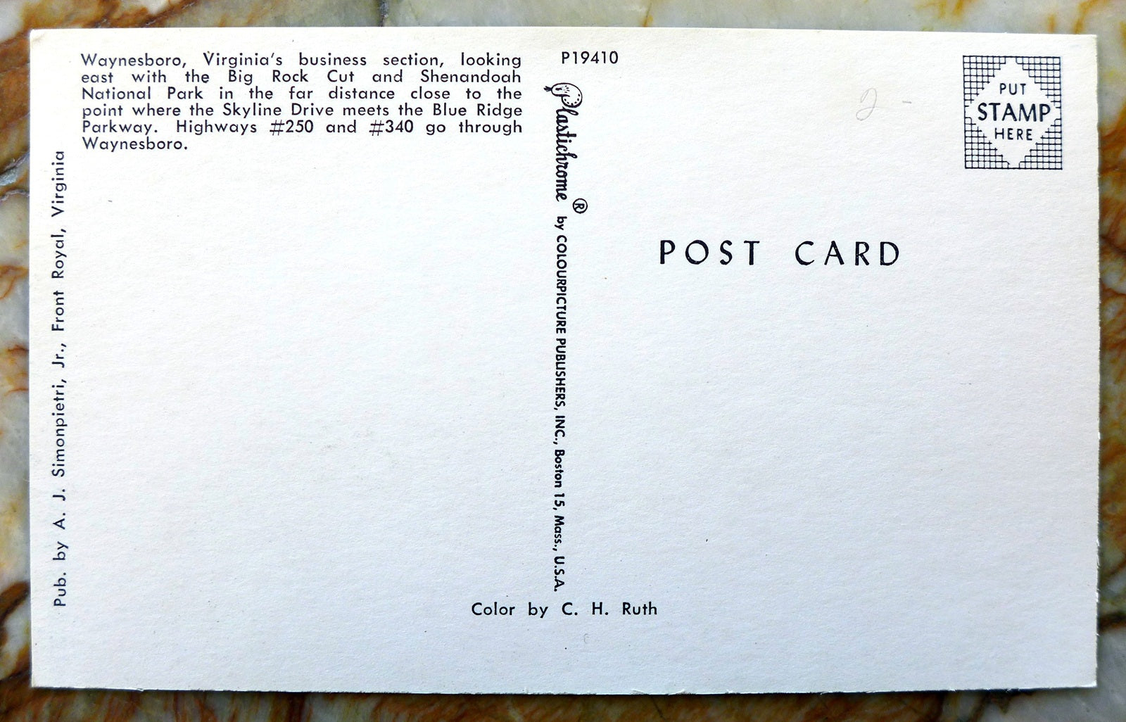 356 A Speedster postcard