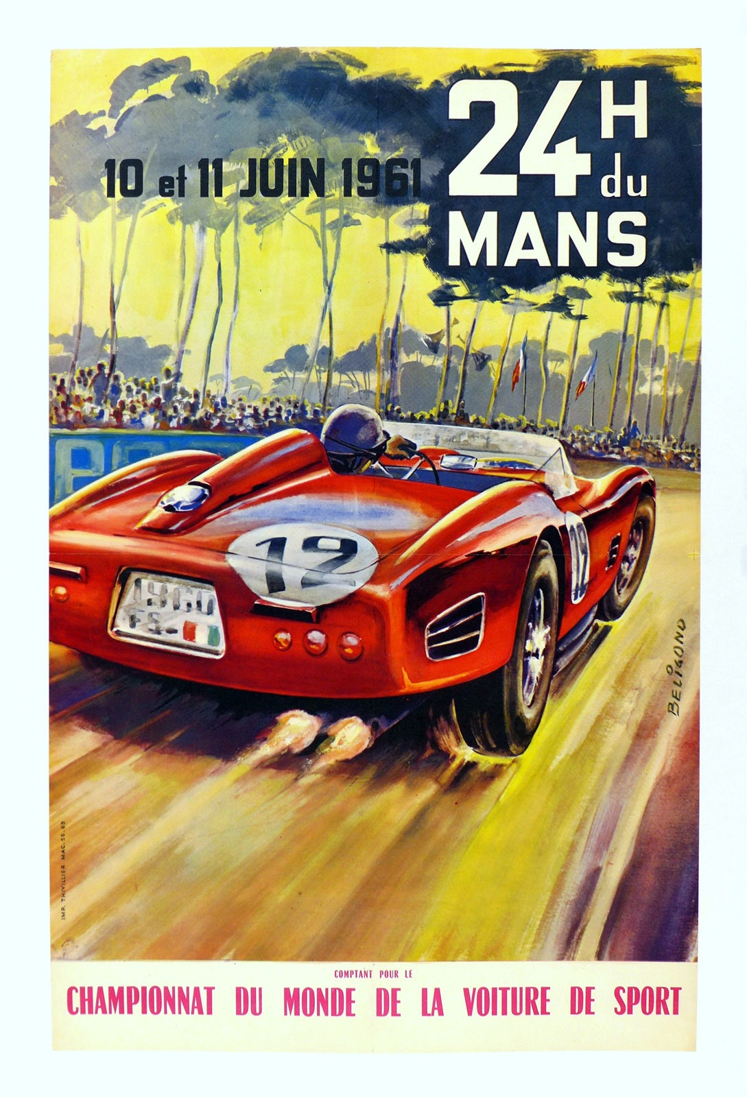 1961 Le Mans event poster