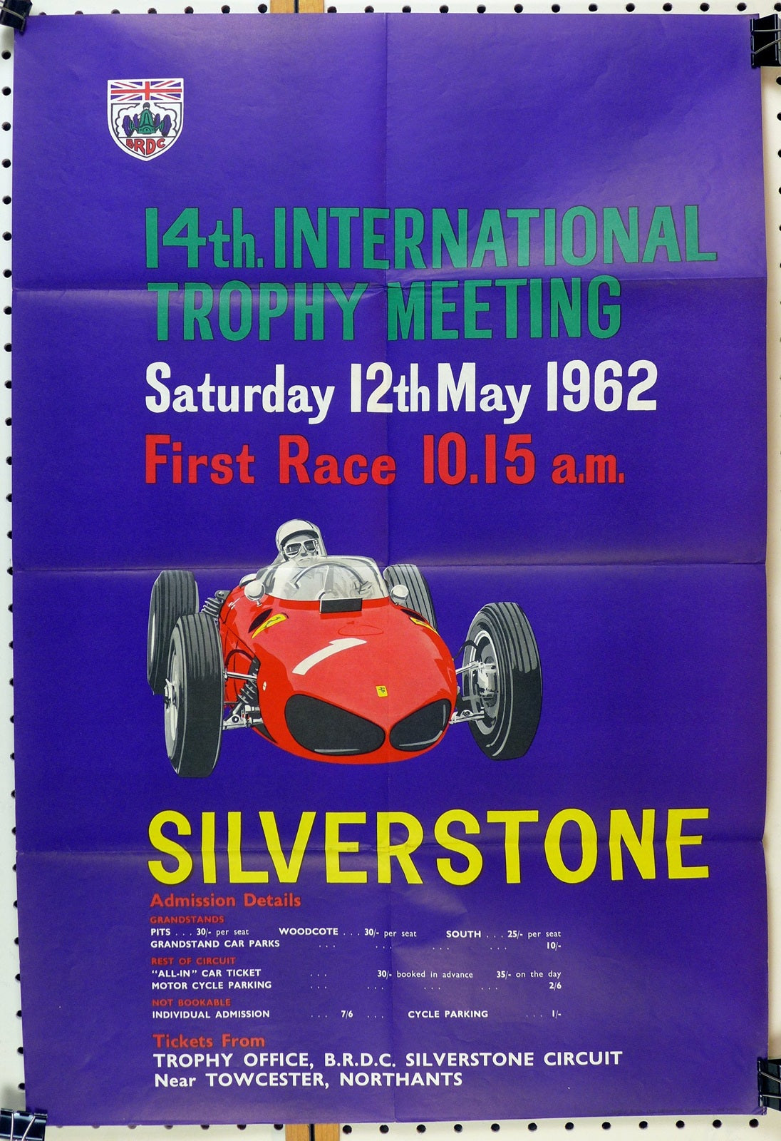 Silverstone 1962 International Trophy poster