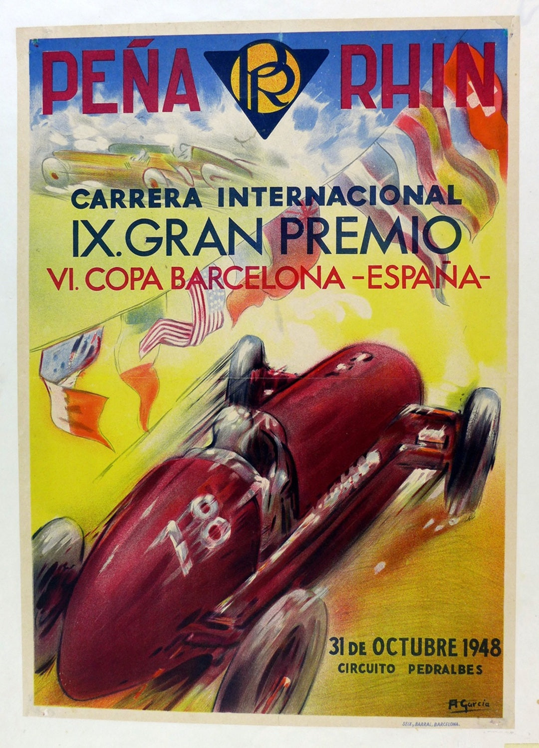 1948 Pena Rhin Grand Prix Poster