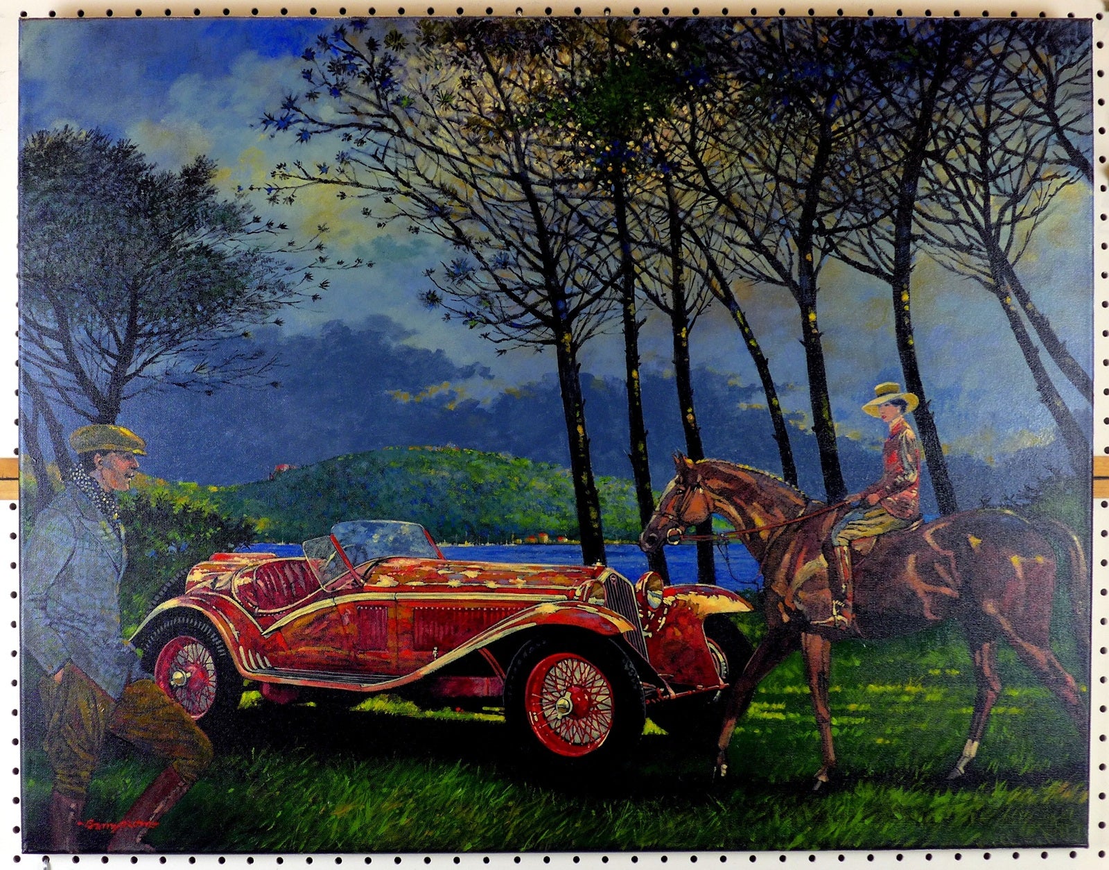 Alfa Romeo 6C 1750 Spyder painting by Barry Rowe