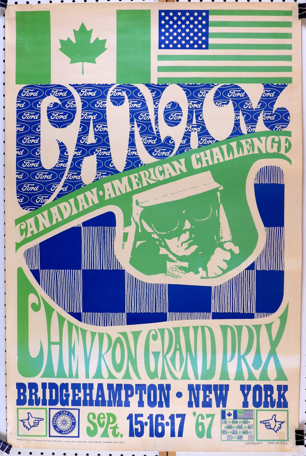 1967 Bridgehampton CanAm Poster