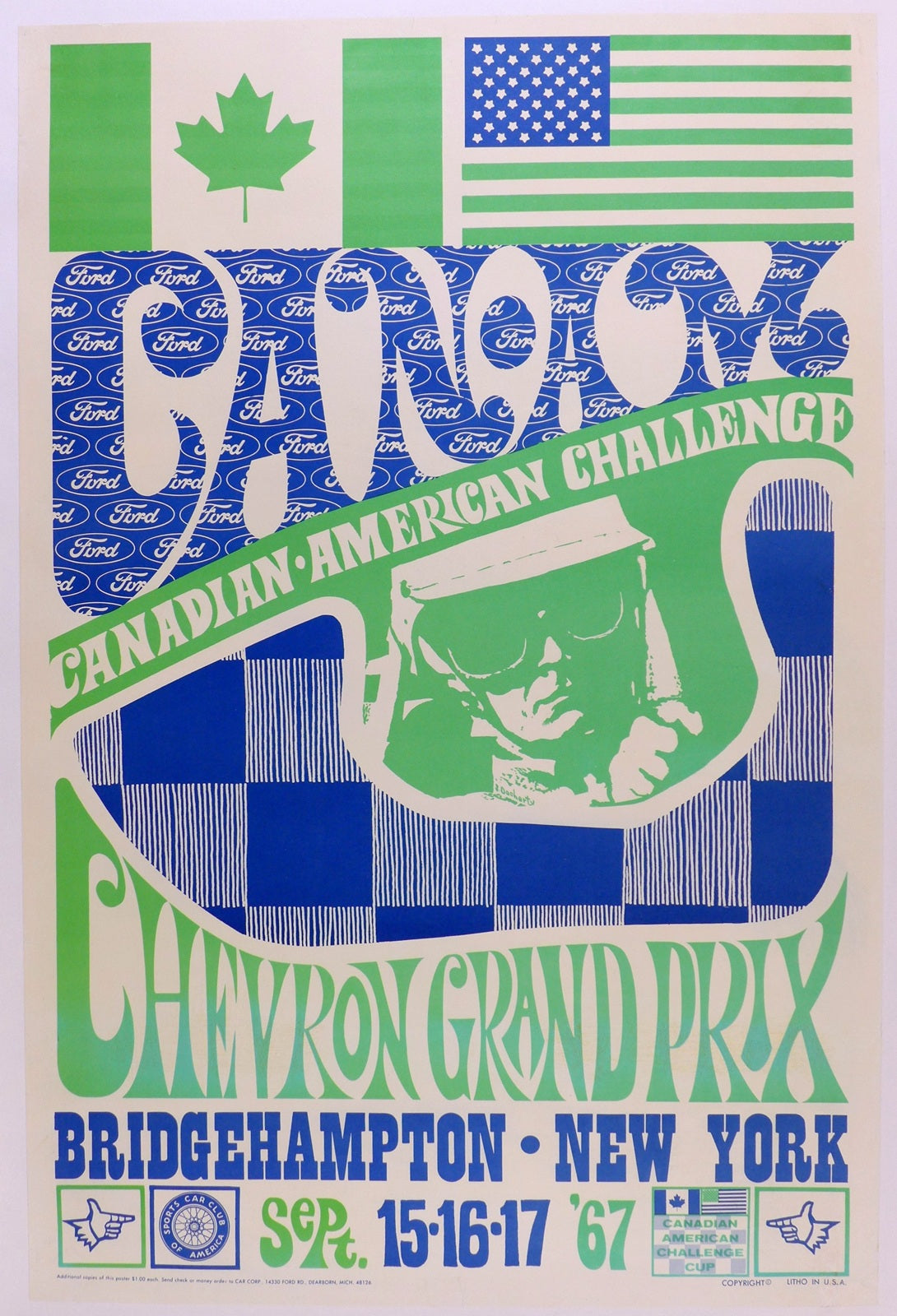 1967 Bridgehampton CanAm Poster
