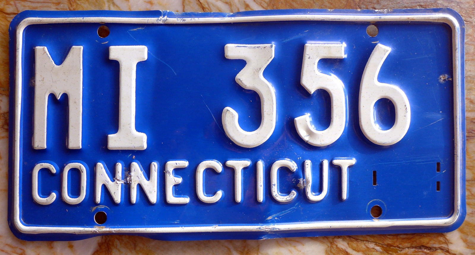 MI 356 original license plate
