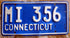 MI 356 original license plate