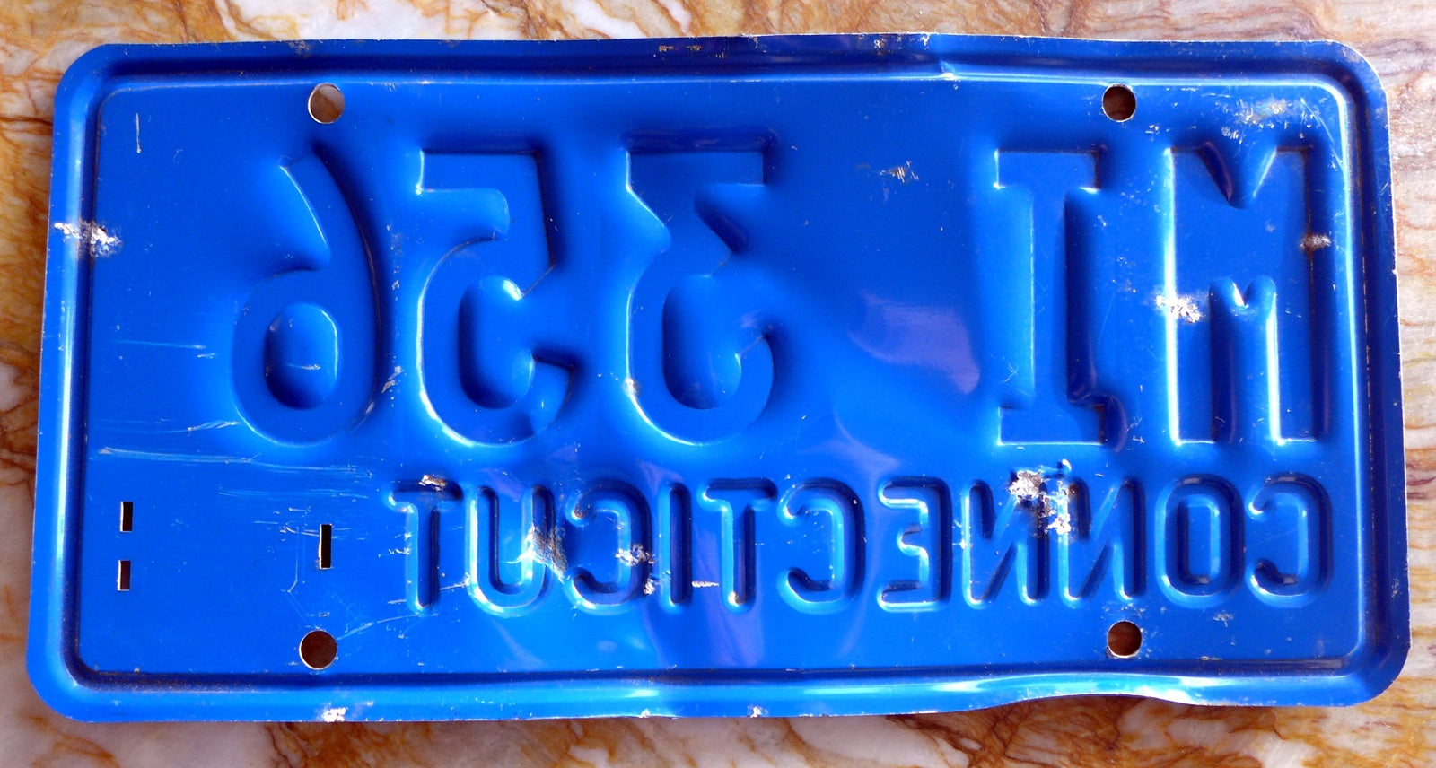 MI 356 original license plate