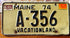 A-356 original license plate