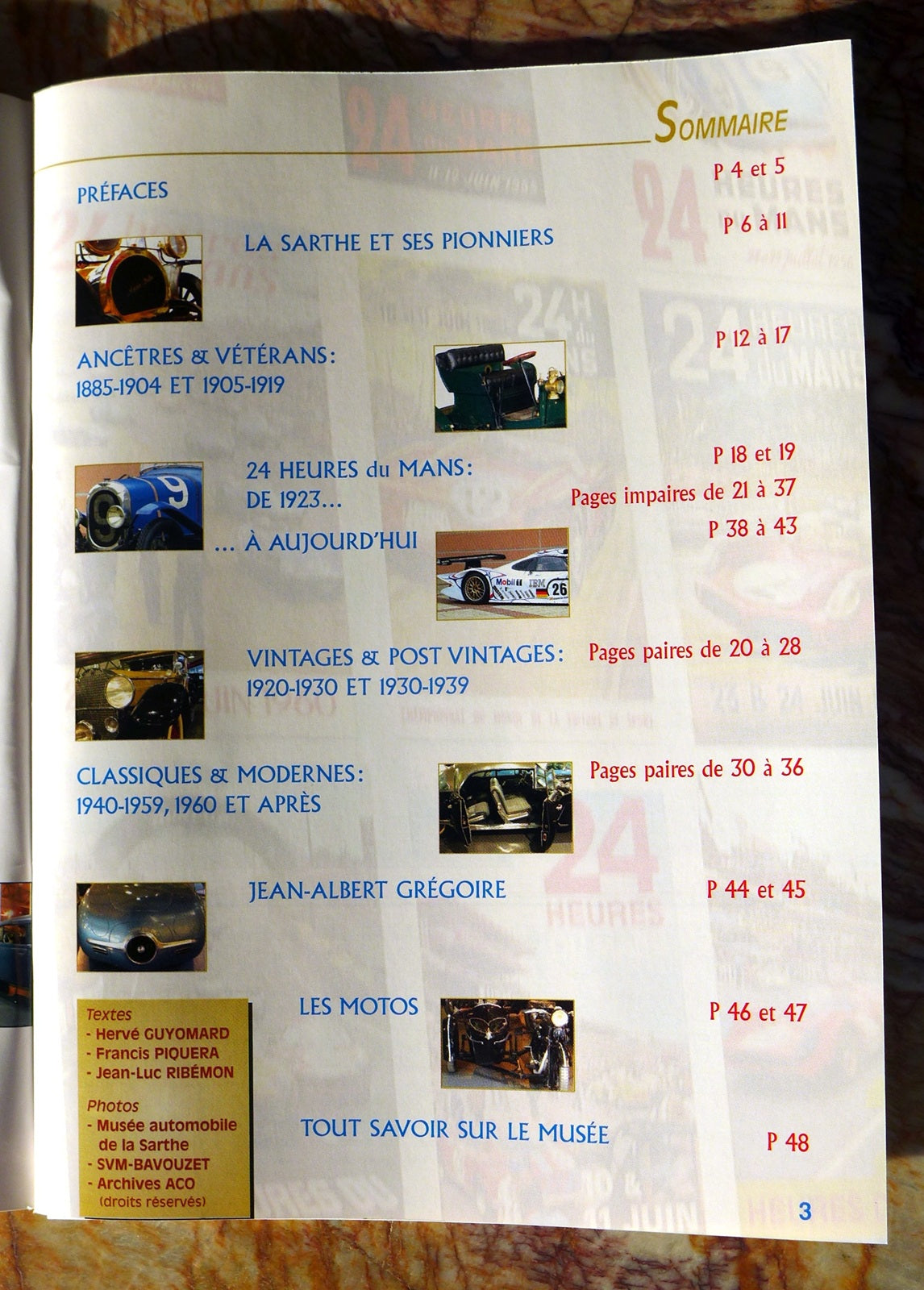 Le Mans Auto Museum booklet