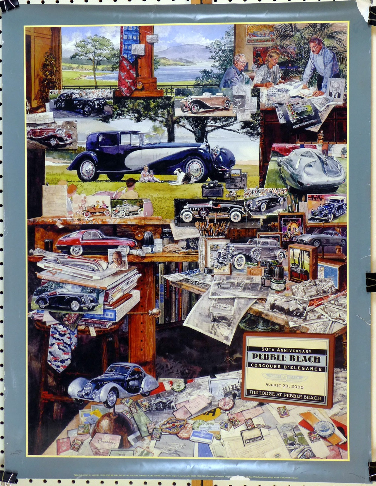 Pebble Beach Concours 50th Anniversary 2000 poster