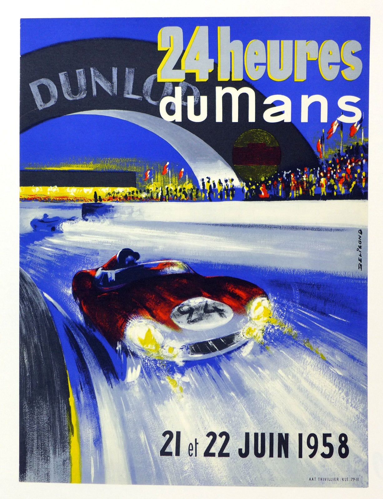 1958 Le Mans event poster